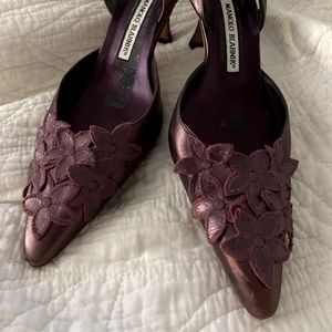 *SPRING BARGAIN* Blahniks Floral purple sling backs size 39